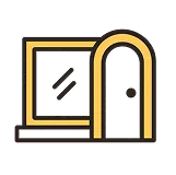 窓・ドア・冊子のアイコン